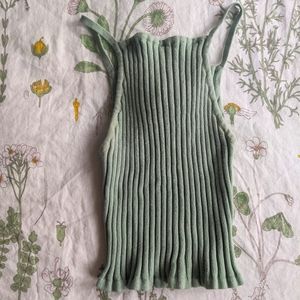 Mint ribbed knit crop top - Forever 21